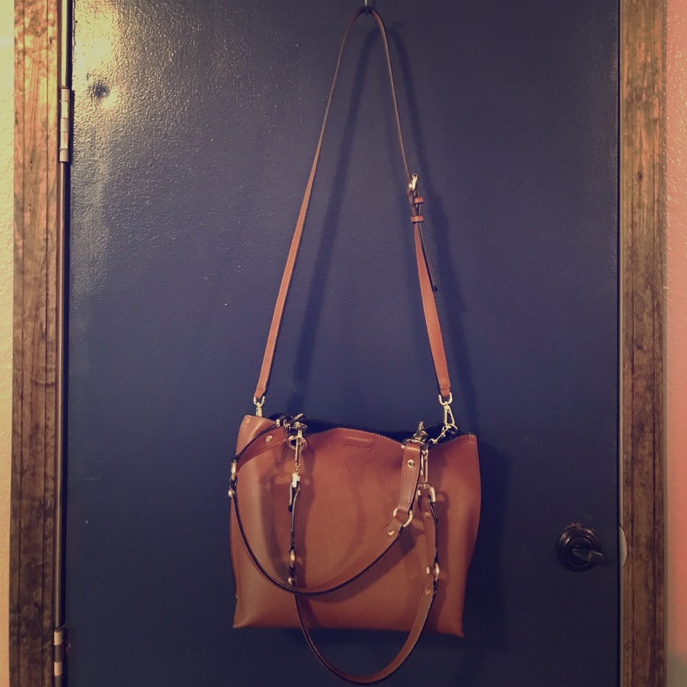 Brown leather Calvin Klein purse